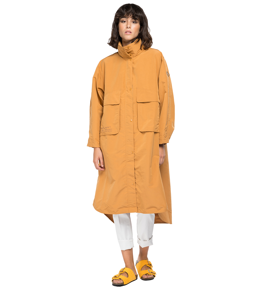 ライトファインポリナイロンシンセティックコンポーネントロングジャケット 詳細画像 ビスケット 4